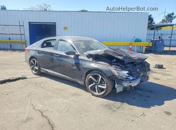 1HGCV1F34KA026881 2019 HONDA ACCORD Black Delantero derecho