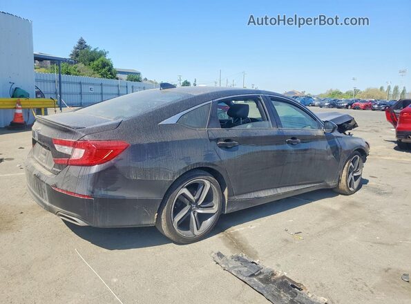 1HGCV1F34KA026881 2019 HONDA ACCORD Black Trasero derecho