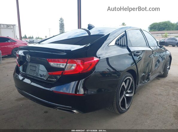 1HGCV1F34KA036357 2019 HONDA ACCORD Black უკანა მარჯვენა