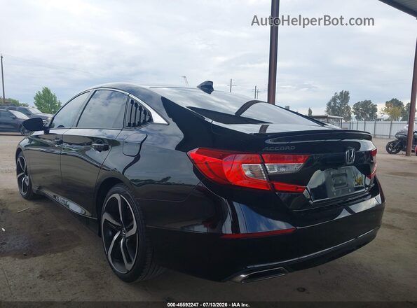 1HGCV1F34KA036357 2019 HONDA ACCORD Black უკანა მარცხენა
