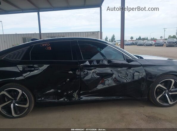 1HGCV1F34KA036357 2019 HONDA ACCORD Black წინა ხედი