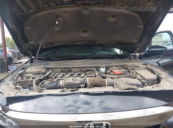 1HGCV1F34KA036357 2019 HONDA ACCORD Black უკანა ხედი