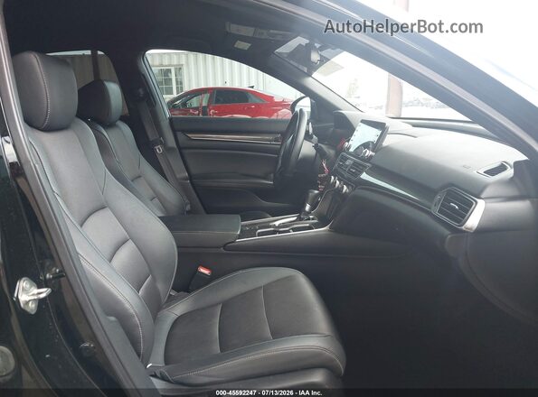 1HGCV1F34KA036357 2019 HONDA ACCORD Black წინა სალონის ხედი