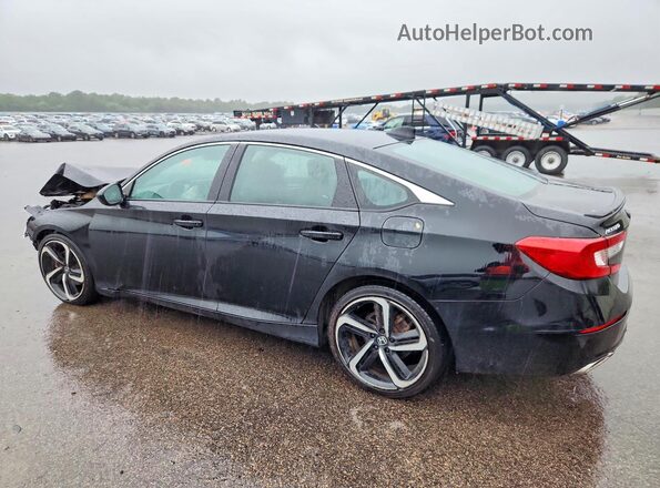 1HGCV1F34KA065924 2019 HONDA ACCORD Black უკანა მარცხენა