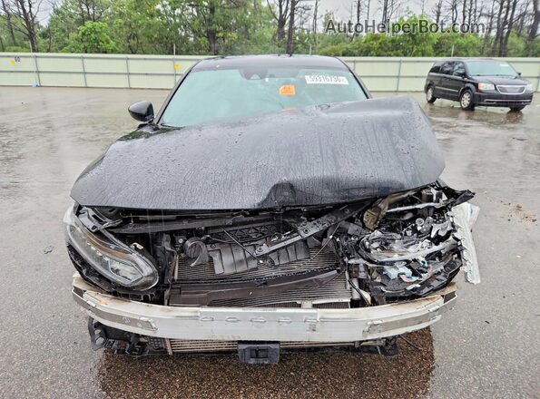 1HGCV1F34KA065924 2019 HONDA ACCORD Black წინა ხედი