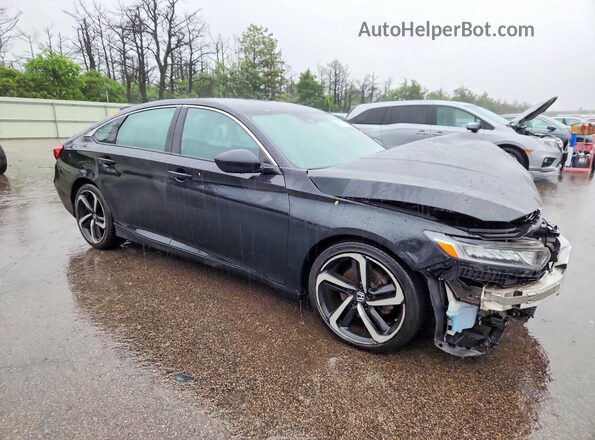 1HGCV1F34KA065924 2019 HONDA ACCORD Black წინა მარჯვენა