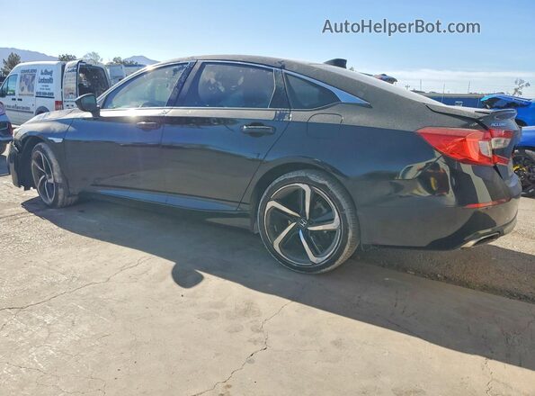 1HGCV1F34KA070671 2019 HONDA ACCORD Black Trasero izquierdo