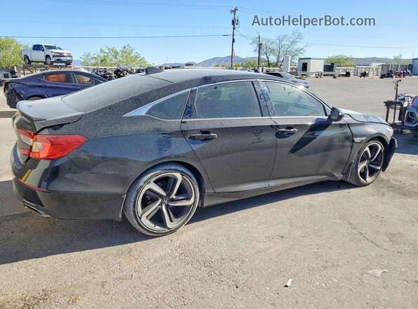 1HGCV1F34KA070671 2019 HONDA ACCORD Black Trasero derecho