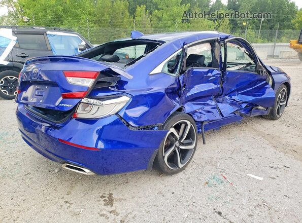 1HGCV1F34KA075630 2019 HONDA ACCORD Blue უკანა მარჯვენა