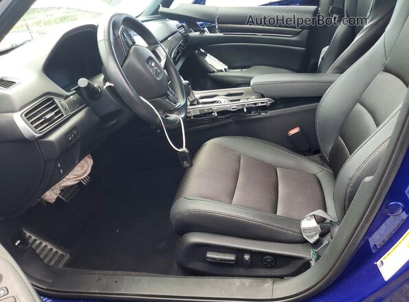 1HGCV1F34KA075630 2019 HONDA ACCORD Blue წინა სალონის ხედი
