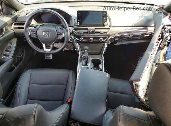 1HGCV1F34KA075630 2019 HONDA ACCORD Blue წინა პანელის ხედი