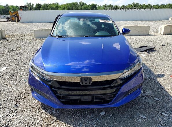 1HGCV1F34KA075630 2019 HONDA ACCORD Blue წინა ხედი