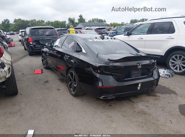 1HGCV1F34KA085378 2019 HONDA ACCORD Black Rear left
