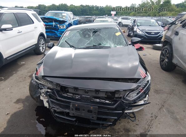 1HGCV1F34KA085378 2019 HONDA ACCORD Black Front view