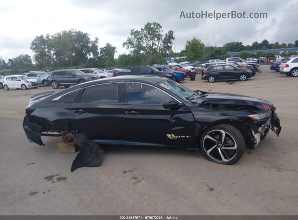 1HGCV1F34KA085378 2019 HONDA ACCORD Black Rear interior view