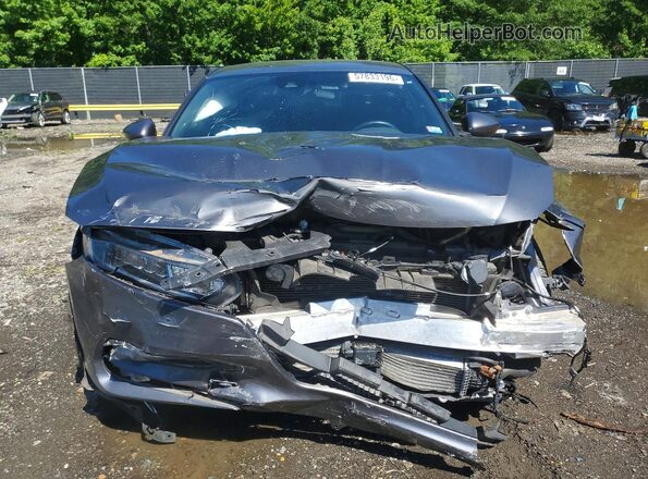 1HGCV1F34KA097465 2019 HONDA ACCORD Gray Դիմացի տեսք
