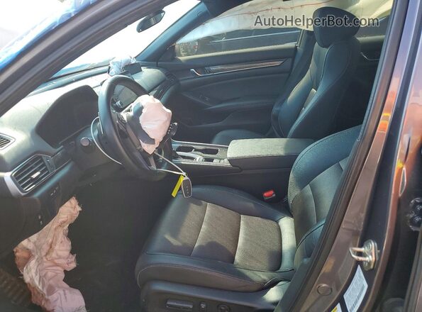 1HGCV1F34KA097465 2019 HONDA ACCORD Gray Սալոնի դիմացի տեսք