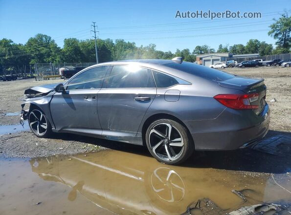 1HGCV1F34KA097465 2019 HONDA ACCORD Gray Հետևի ձախ