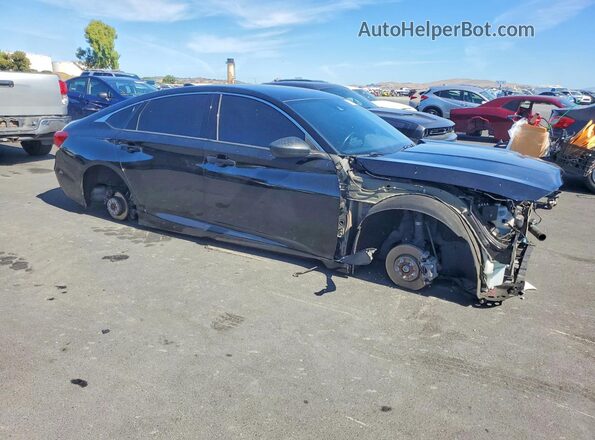 1HGCV1F34KA122249 2019 HONDA ACCORD Black Delantero derecho