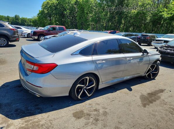 1HGCV1F34KA145630 2019 HONDA ACCORD Silver Задня права чверть