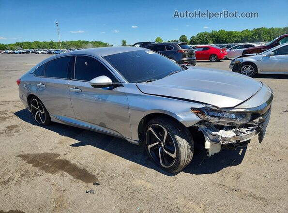 1HGCV1F34KA145630 2019 HONDA ACCORD Silver Передня права чверть