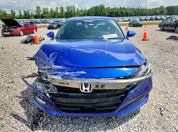 1HGCV1F34KA153744 2019 HONDA ACCORD Blue Вид спереду