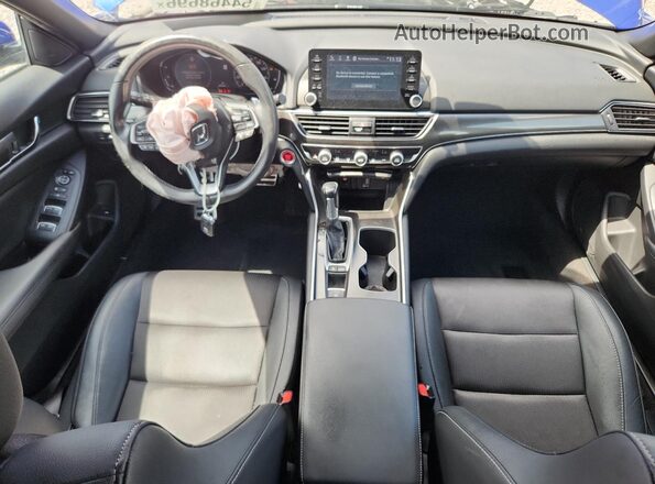 1HGCV1F34KA153744 2019 HONDA ACCORD Blue Вид панелі приладів
