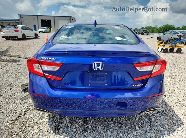 1HGCV1F34KA153744 2019 HONDA ACCORD Blue Вид ззаду