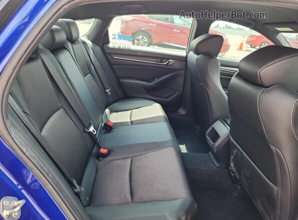 1HGCV1F34KA153744 2019 HONDA ACCORD Blue Вид задніх сидінь