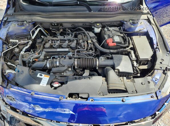 1HGCV1F34KA153744 2019 HONDA ACCORD Blue Вид задньої частини салону