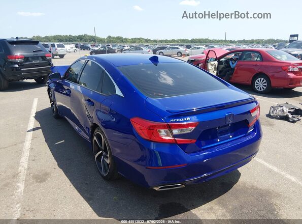 1HGCV1F34LA023352 2020 HONDA ACCORD Blue Trasero izquierdo