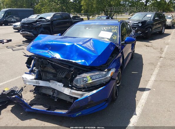 1HGCV1F34LA023352 2020 HONDA ACCORD Blue Vista tres cuartos delantera izquierda