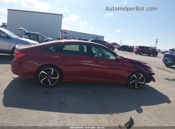 1HGCV1F34LA064984 2020 HONDA ACCORD Red უკანა სალონის ხედი