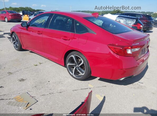 1HGCV1F34LA064984 2020 HONDA ACCORD Red უკანა მარცხენა