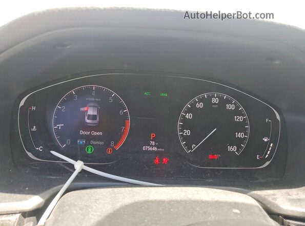 1HGCV1F34LA065648 2020 HONDA ACCORD White Instrument cluster view