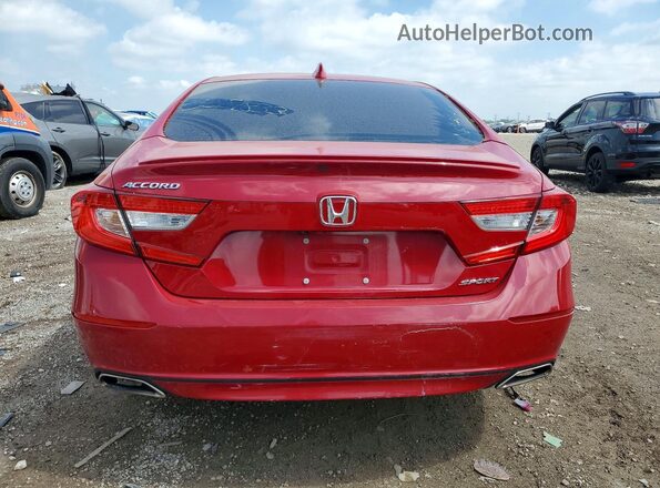 1HGCV1F34LA120891 2020 HONDA ACCORD Red Вид ззаду