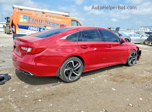 1HGCV1F34LA120891 2020 HONDA ACCORD Red Задня права чверть