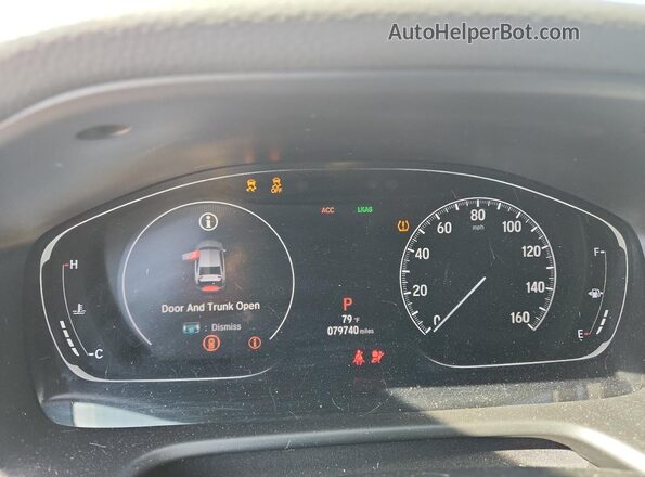 1HGCV1F34LA154670 2020 HONDA ACCORD Белый Вид щитка приборов
