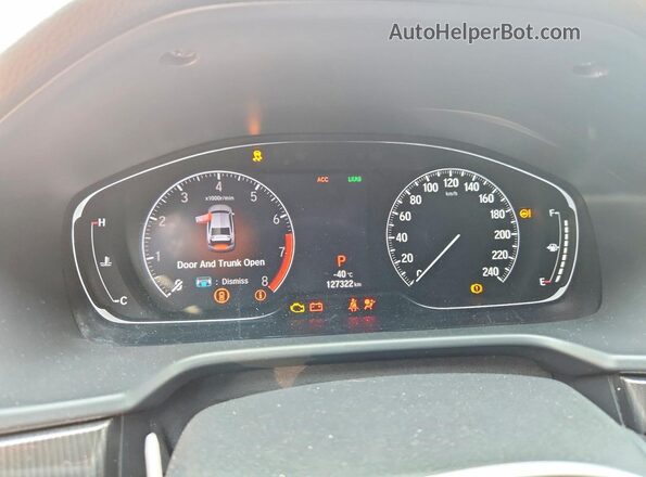 1HGCV1F34LA804372 2020 HONDA ACCORD Белый Вид щитка приборов