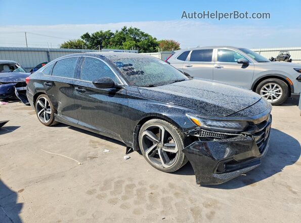 1HGCV1F34MA002471 2021 HONDA ACCORD Black Delantero derecho