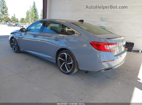 1HGCV1F34MA020663 2021 HONDA ACCORD Blue Trasero izquierdo