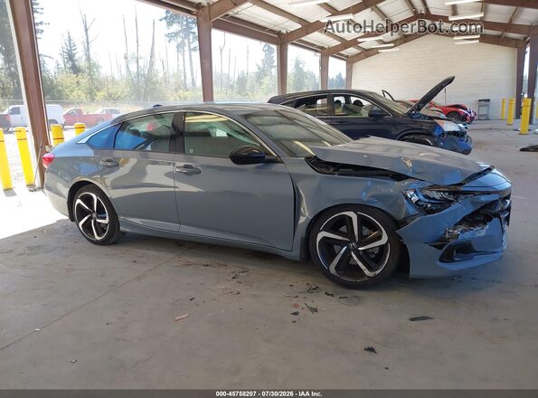 1HGCV1F34MA020663 2021 HONDA ACCORD Blue Vista interior trasera