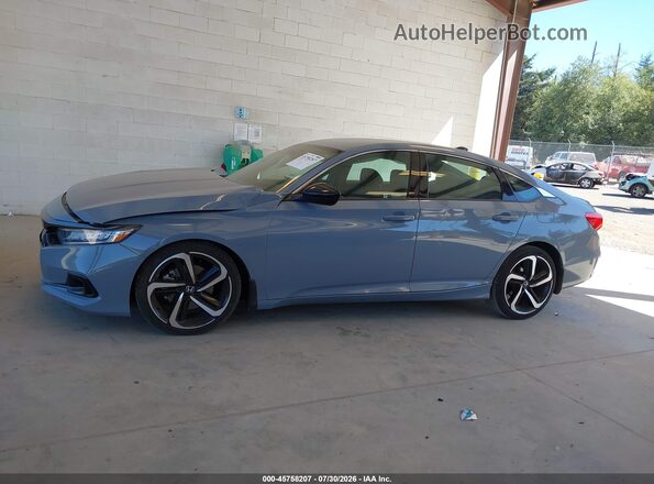 1HGCV1F34MA020663 2021 HONDA ACCORD Blue Vista interior de 360 grados