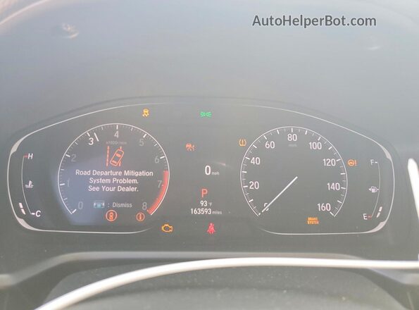 1HGCV1F34MA031498 2021 HONDA ACCORD Gray Widok zestawu wskaźników