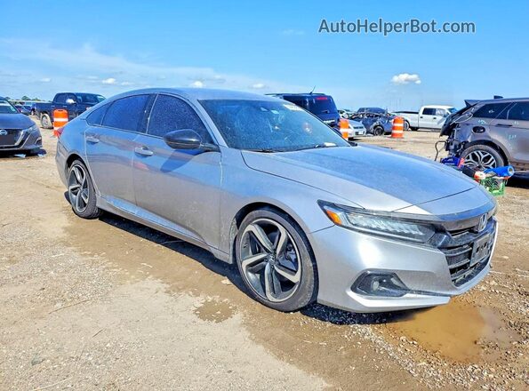 1HGCV1F34MA031498 2021 HONDA ACCORD Gray Przód prawy