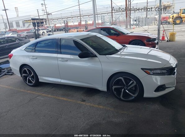 1HGCV1F34MA052674 2021 HONDA ACCORD White Widok wnętrza 360 stopni