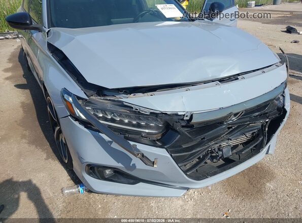 1HGCV1F34MA086369 2021 HONDA ACCORD Gray Front view