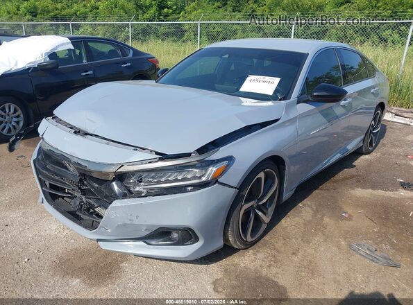 1HGCV1F34MA086369 2021 HONDA ACCORD Gray Front left