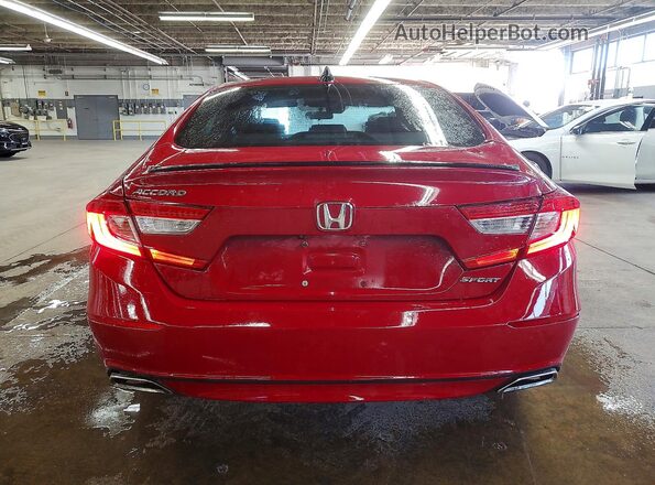 1HGCV1F34MA098909 2021 HONDA ACCORD Red Widok z tyłu