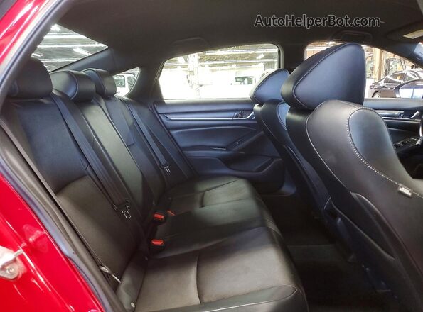 1HGCV1F34MA098909 2021 HONDA ACCORD Red Widok tylnych siedzeń